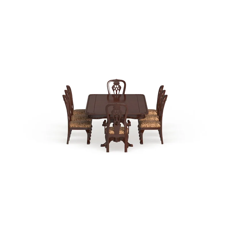 Carpia Traditional Brown Cherry Wood 9-Piece Dining Set by Furniture of America