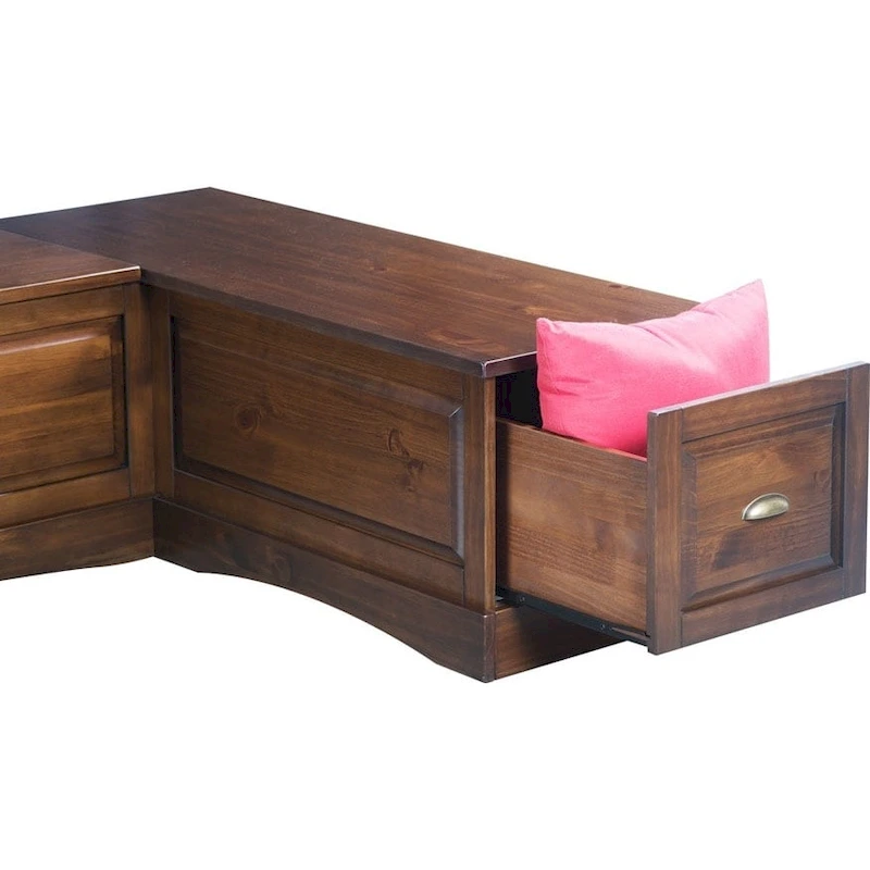 Ame Walnut Backless Nook Table Set