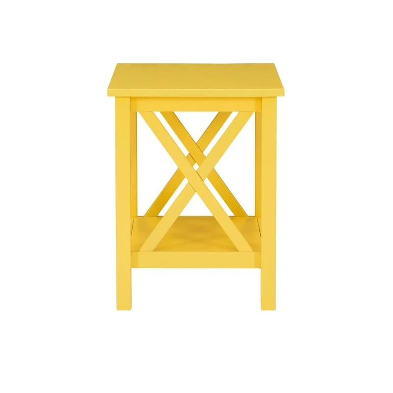 Ripplewood Farmhouse X-Base Side End Table