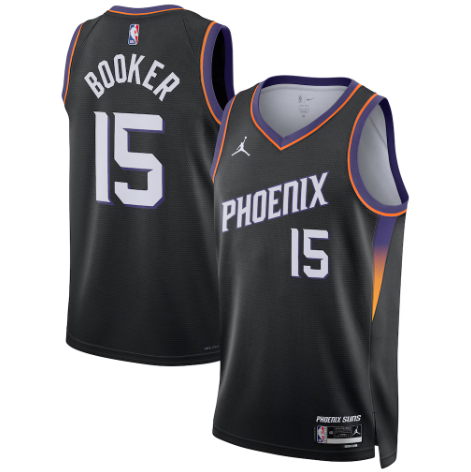 Unisex Phoenix Suns Devin Booker Brand Black Swingman Jersey - Statement Edition