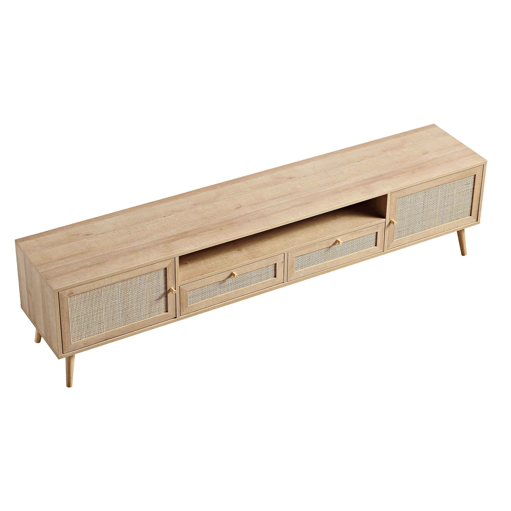Woven Rattan 79in. Wide TV Unit, Natural