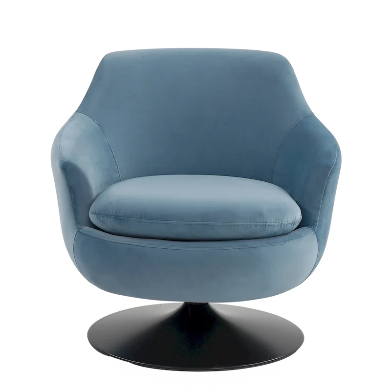 SAFAVIEH Couture Citine Velvet Swivel Accent Chair - 31.1 W x 32.3 L x 29.5 H - 31.1 W x 32.3 L x 29.5 H
