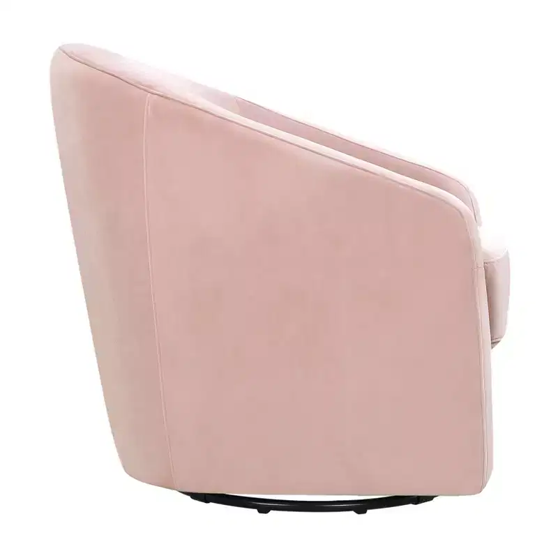 Swivel Glider Chair with 360° Rotation, Upholstered Seat, 30.5
