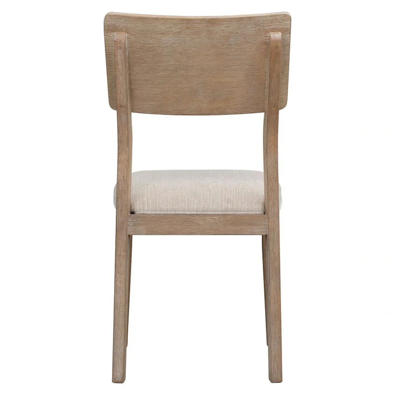 Natural Wood Wash Solid Wood 6-Piece Dining Table Set with Bench