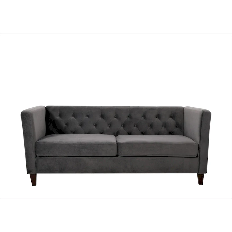 Lisette 73.3 Velvet Square Arm Sofa