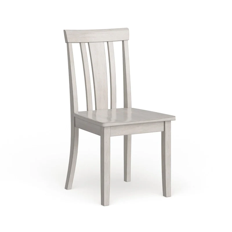 Slat Back Wood Dining Side Chairs  (Set of 2)