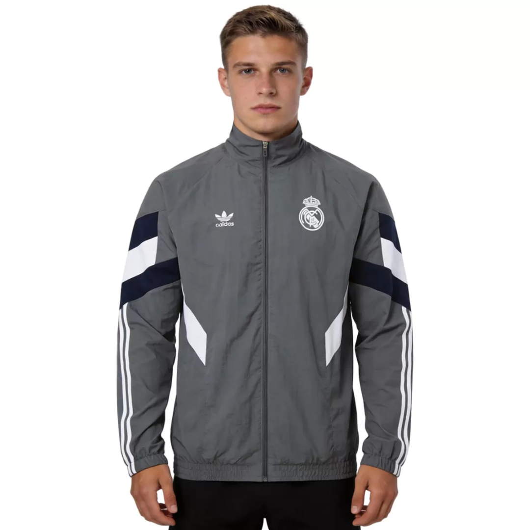 Real Madrid Windbreaker Jacket Gray 2025/26