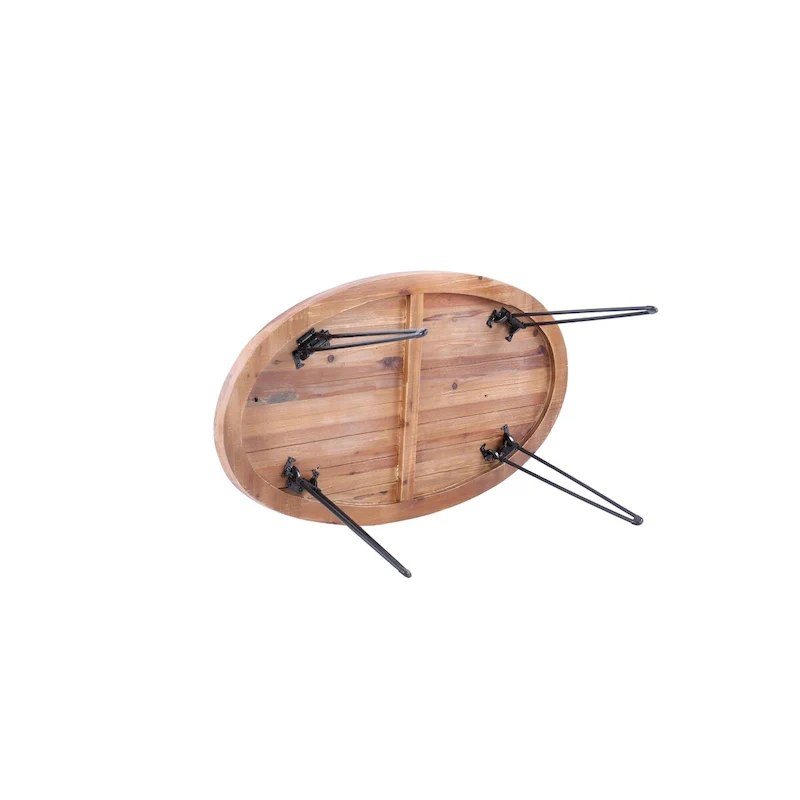 Reclaimed Wood Foldable Cocktail Table For Your Living Room