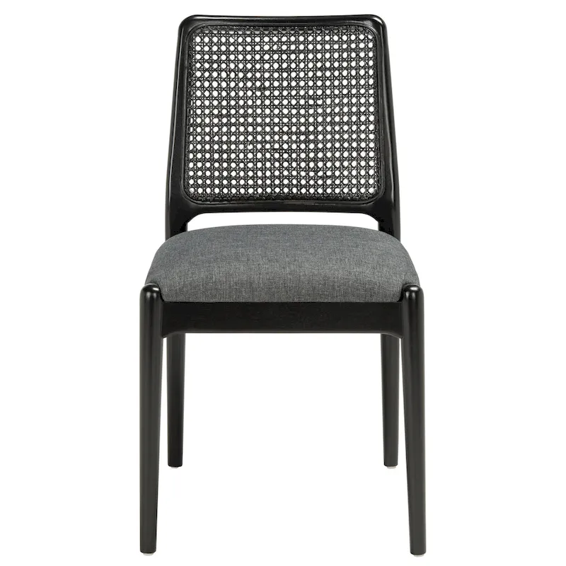 SAFAVIEH Sylva Rattan Cushion Dining Chair (Set of 2) - 19 W x 17.5 L x 32 H - 19Wx18Dx32H