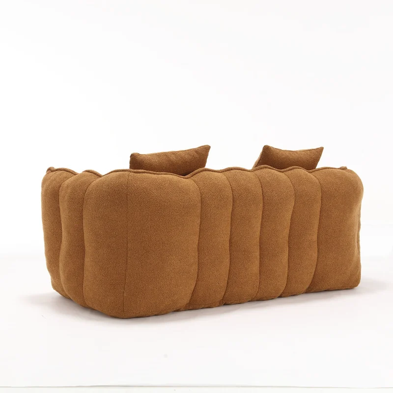 Yellow Modern 65 Chenille Loveseat
