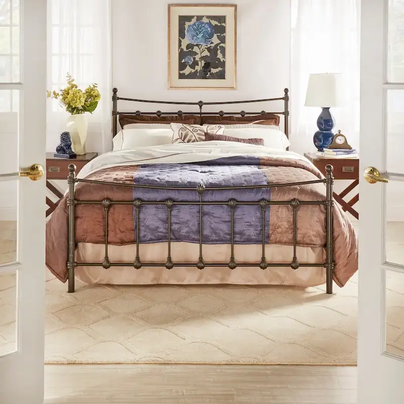 Xander Dark Brown Steel Bed by iNSPIRE Q Classic