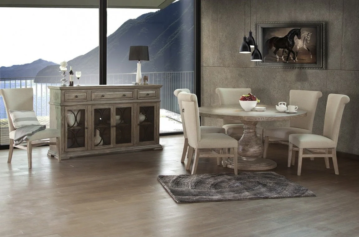 Bonita Off White 63 Round Dining Collection