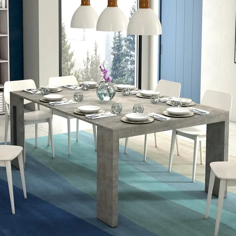 Modern Extendable Console Table Dining Table - 31.5 W x 17.5 D x 30 H ( Ext: 17.5 - 73 W )