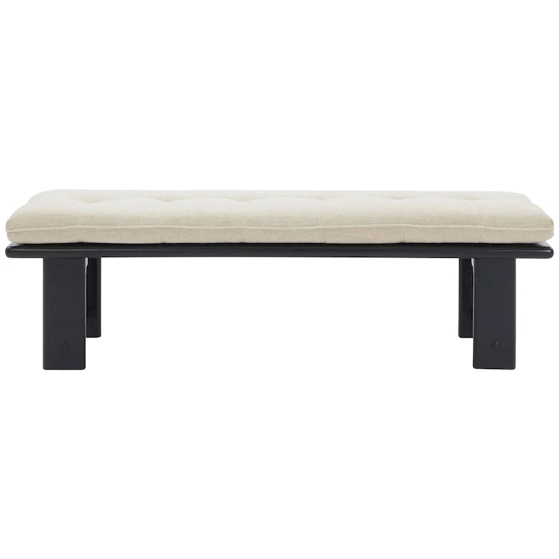 SAFAVIEH Couture Rasema Modern Cushion Bench - 60.8 In. W x 18.9 In. D x 18.1 In. H - 61Wx19Dx18H