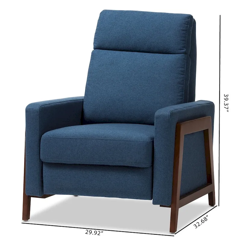 Mid-century Fabric Recliner by Baxton Studio