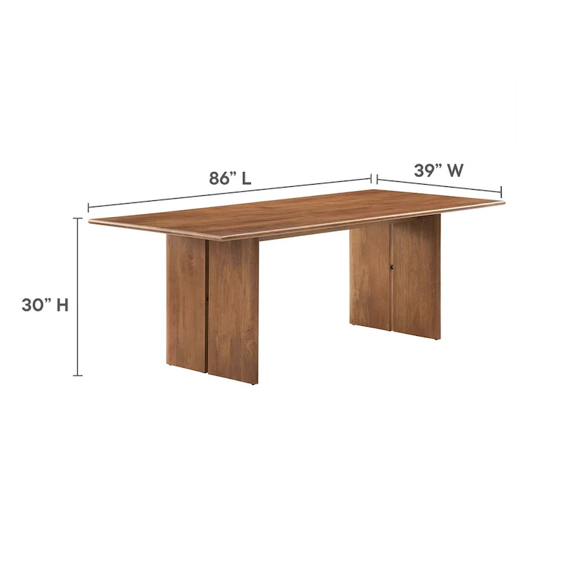 Amistad 86 Wood Dining Table and Bench Set