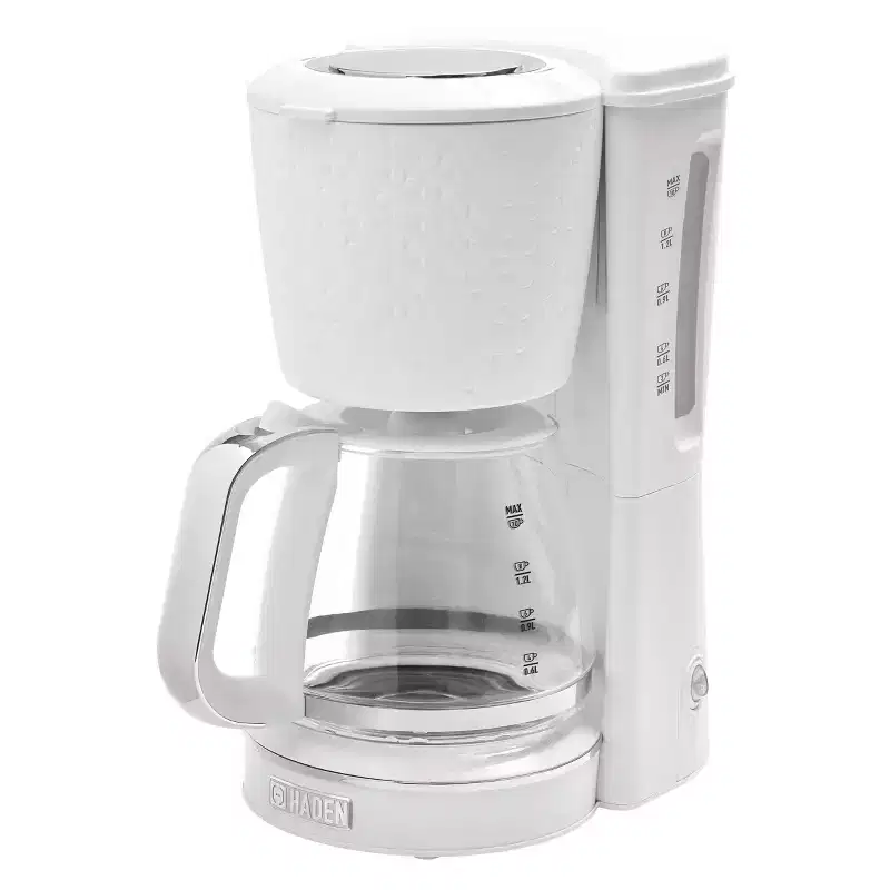 Starbeck 10c Drip Coffee Maker Bright White and Chrome: Haden Coffee Machine, 10 Cup Capacity, BPA-Free, Electric