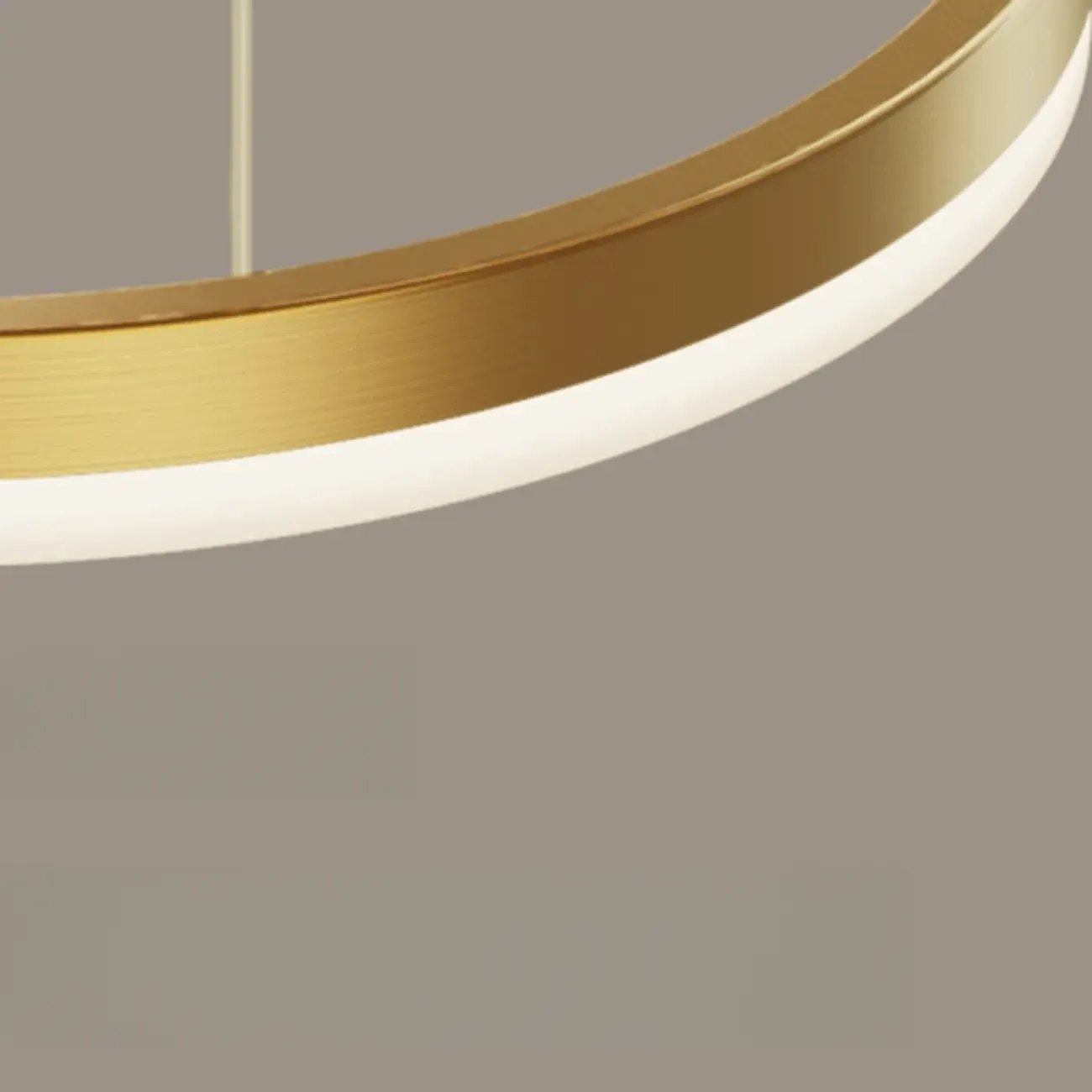 Modern Gold Multi-Circle Tiered Metal Ring LED Chandelier