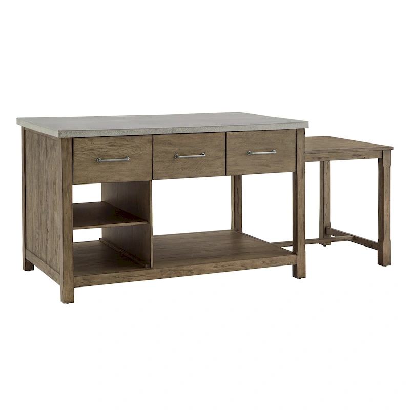 Tali Reclaimed Look Extendable Kitchen Island by iNSPIRE Q Classic