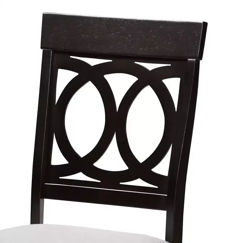 Baxton Studio Velia Modern Fabric Wood Dining Set