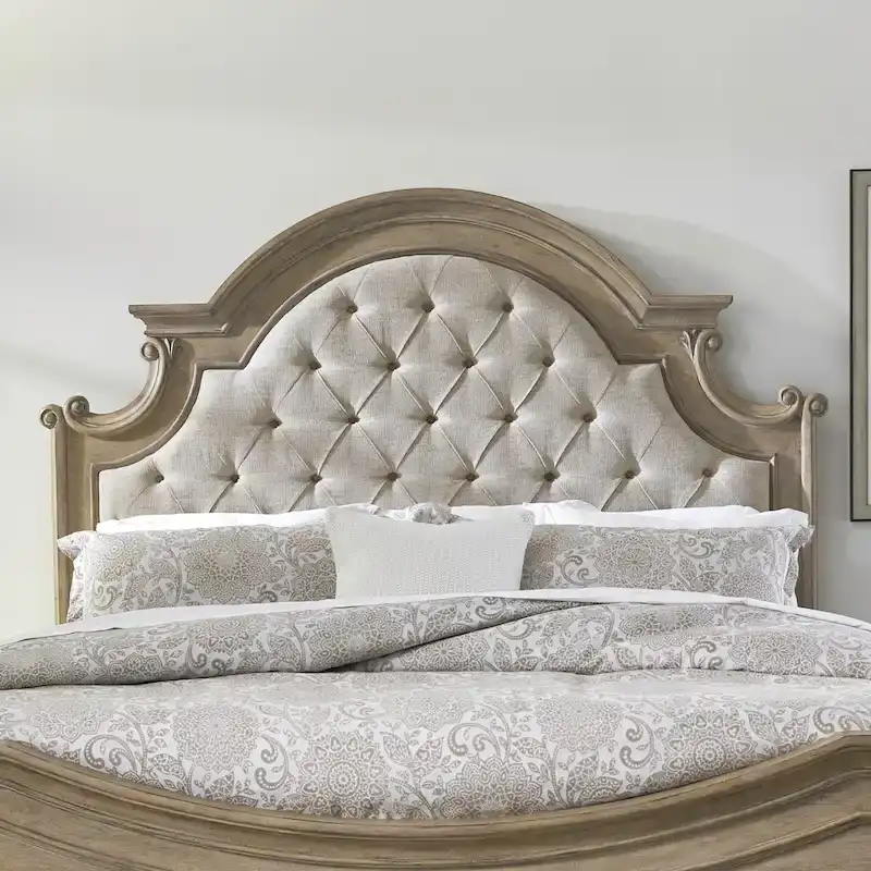 Queen Upholstered Panel Bed Headboard