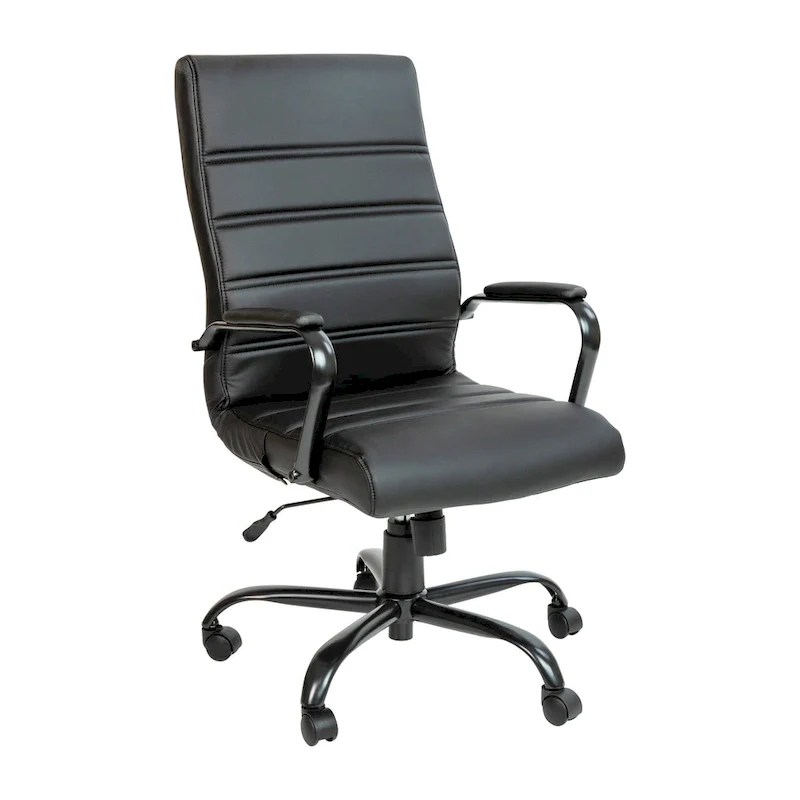 High Back LeatherSoft Executive Swivel Office Chair with Chrome Base