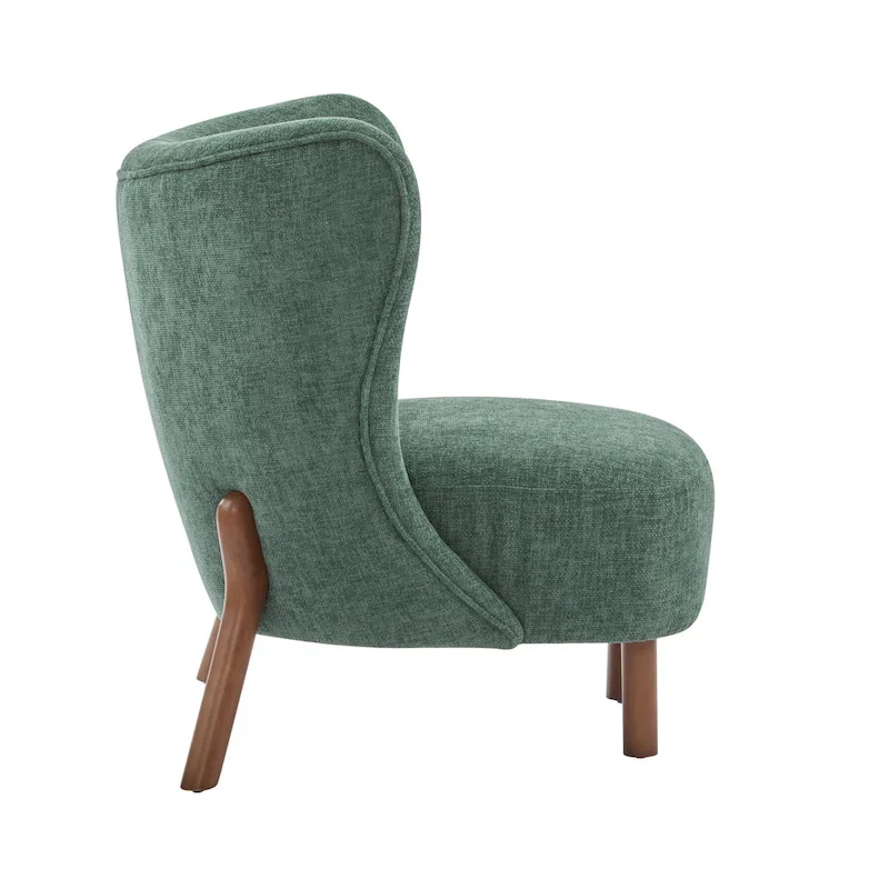 Camille Modern Upholstered Armless Accent Chair with Plush Seating and Solid Wood Frame