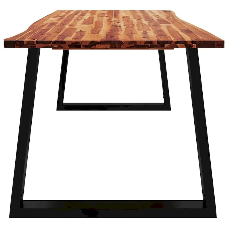 vidaXL Dining Table with Live Edge 78.7x35.4x29.5 Solid Wood Acacia