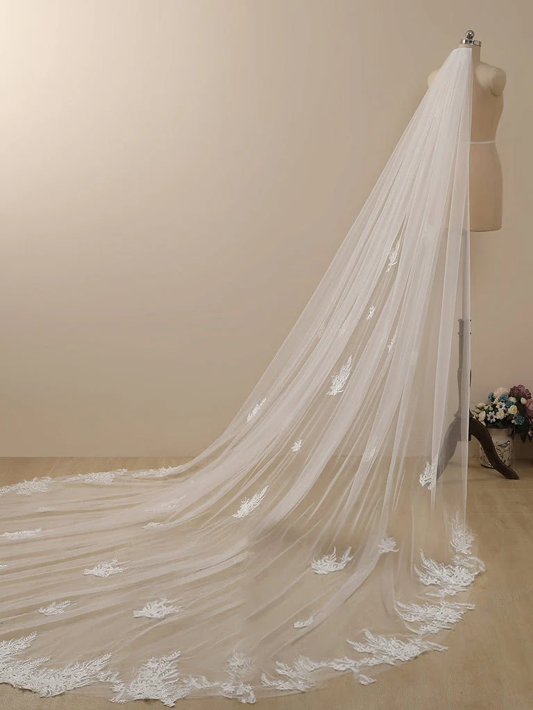 Starfish Lace Cathedral Veil Bridal Veil Wedding Veil