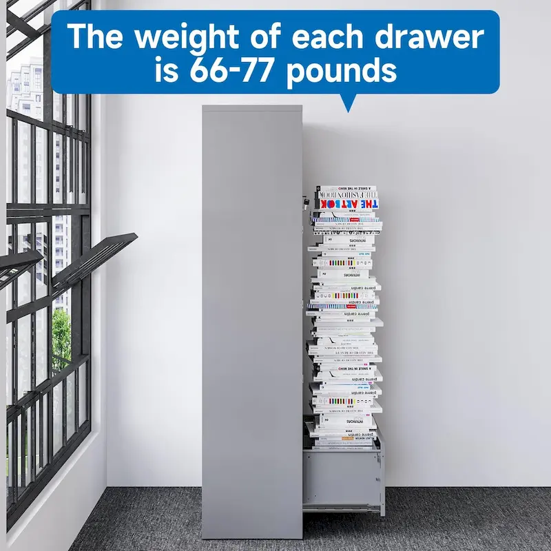 4-Drawer Lateral File Cabinet with Lock