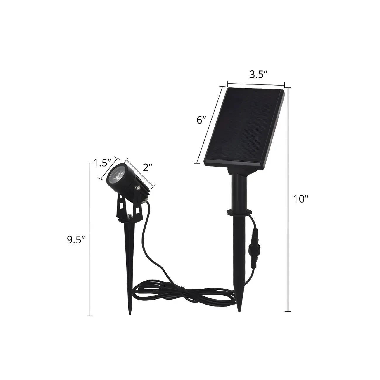 Modern Solar Spike Spotlight Landscape Lighting