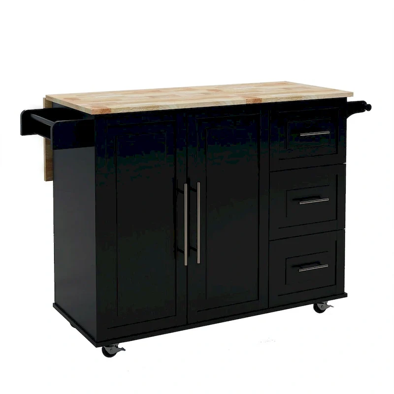 Kitchen Island with Spice Rack