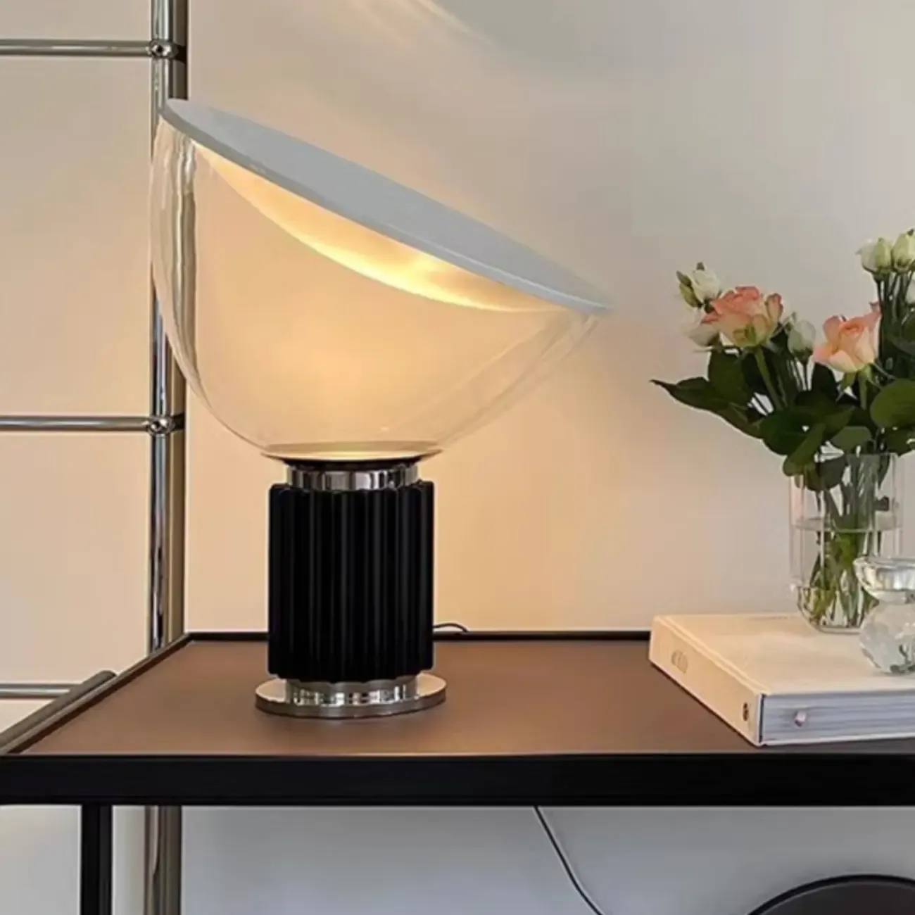 Modern Glass Dome Table Lamp with LED Options