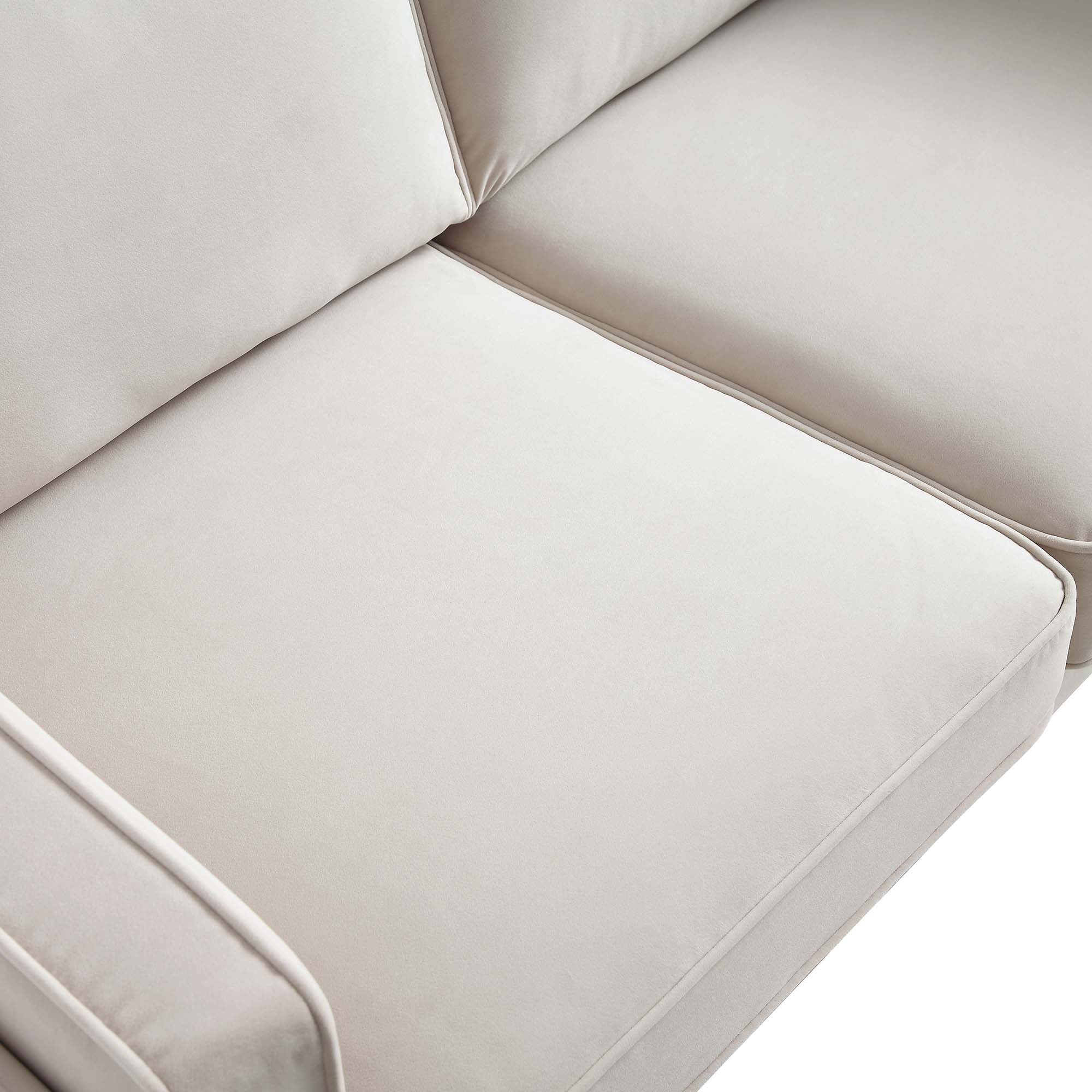 Champagne Velvet Sofa, 2-Seater