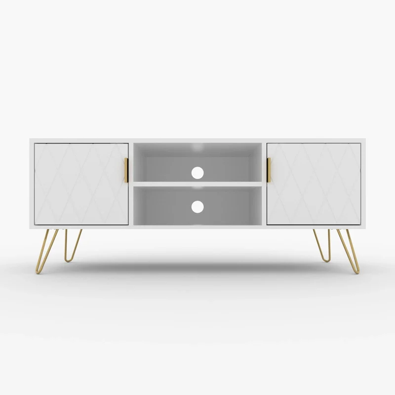 TV Stand TV Console Table Cabinet Wood Entertainment Center