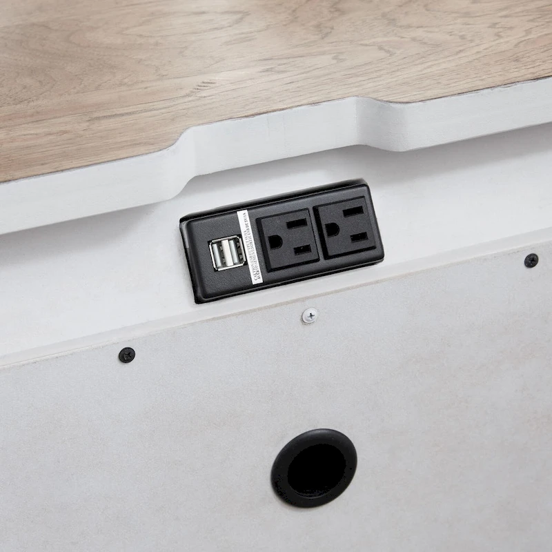 Farmhouse Reimagined 3-Drawer Night Stand with Charging Station