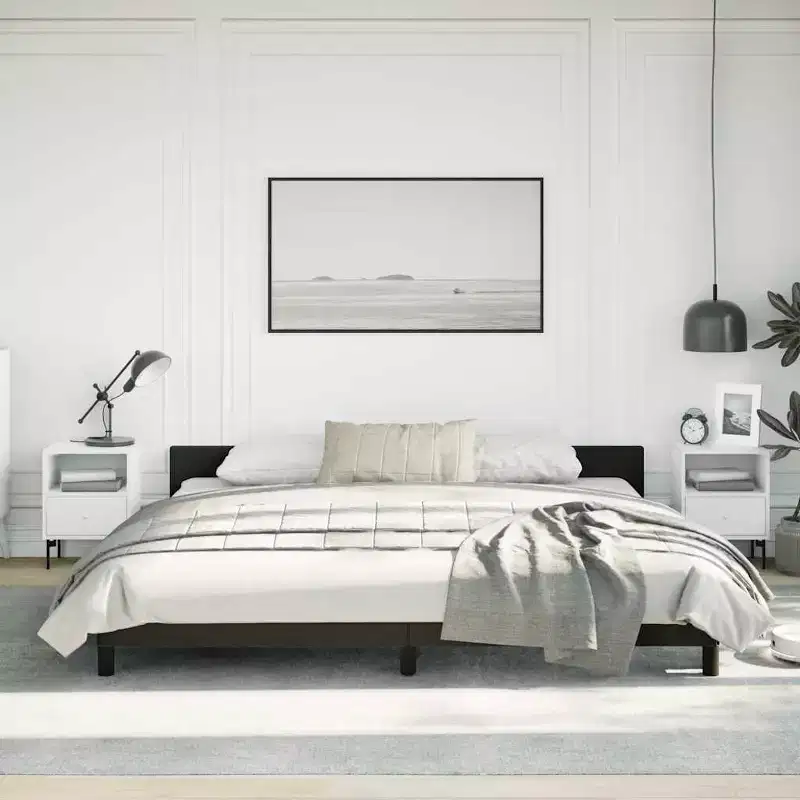 Bed Frame With Headboard Black