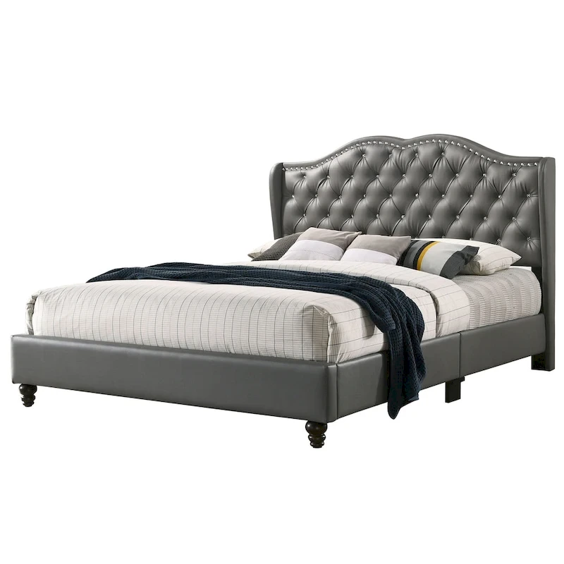 Joy Jewel Tufted Upholstered Bed
