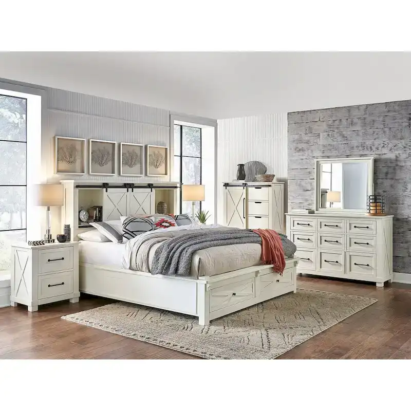 Simply Solid Shanna Solid Wood Storage Platform Bed