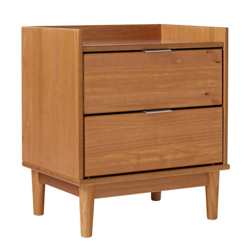 Middlebrook Designs Mid-Century 2-Drawer Solid Wood Nightstand