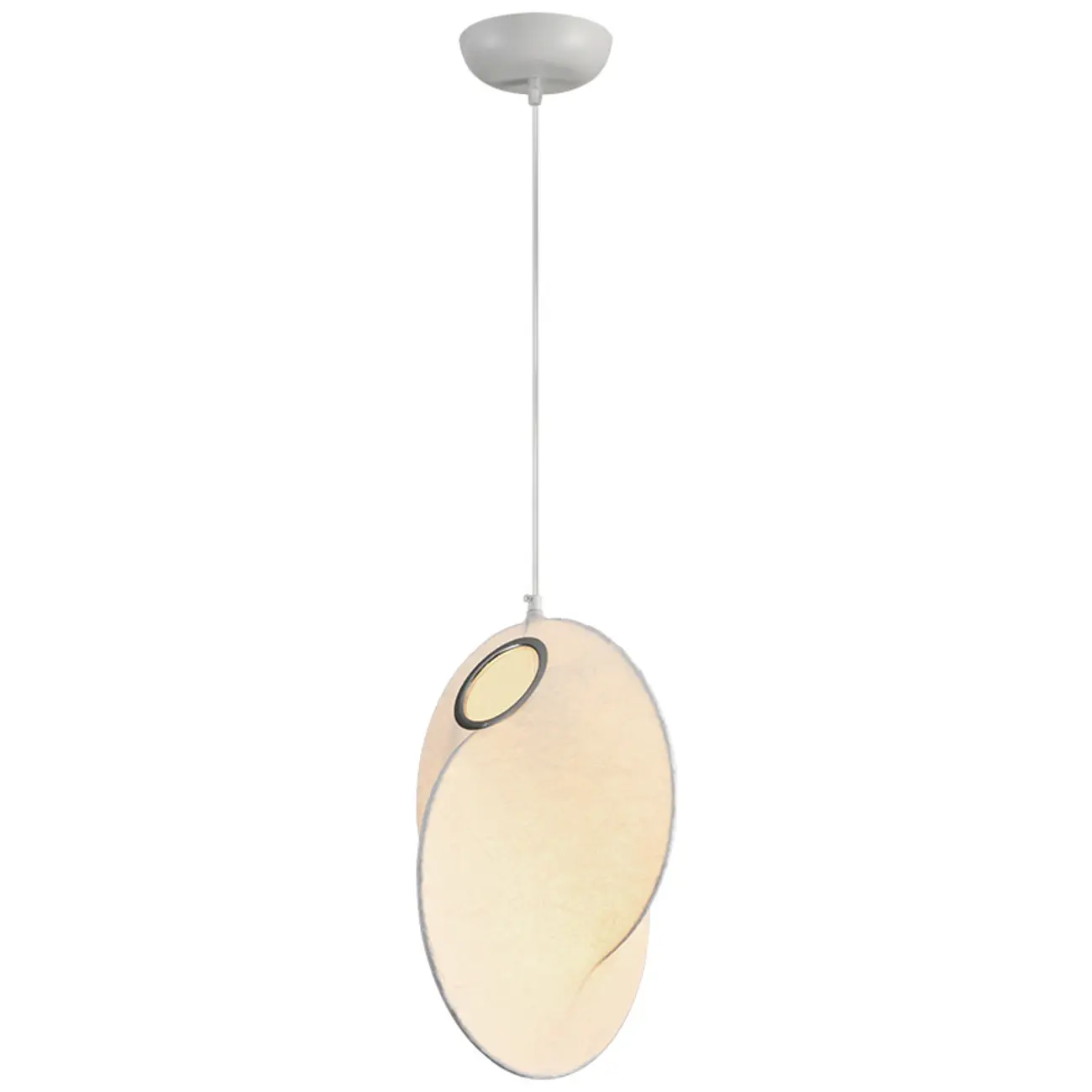 Modern White Fabric Adjustable Living Room Pendant Light