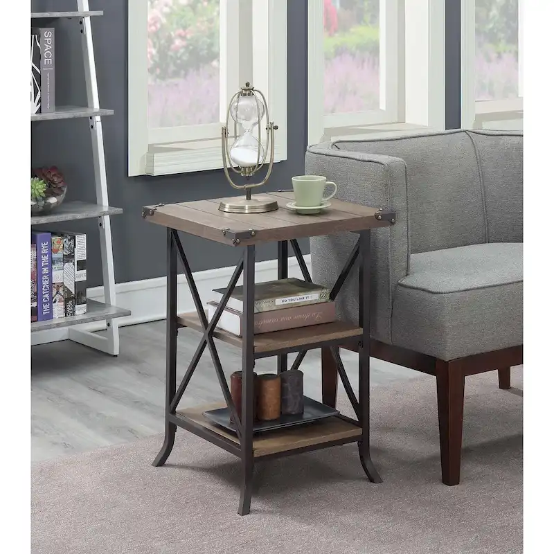 Convenience Concepts Brookline End Table with Shelves