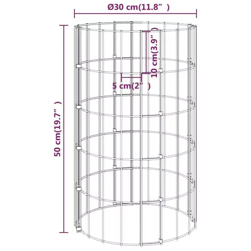 vidaXL Raised Garden Bed Patio Gabion Raised Bed Flower Pot Galvanized Steel