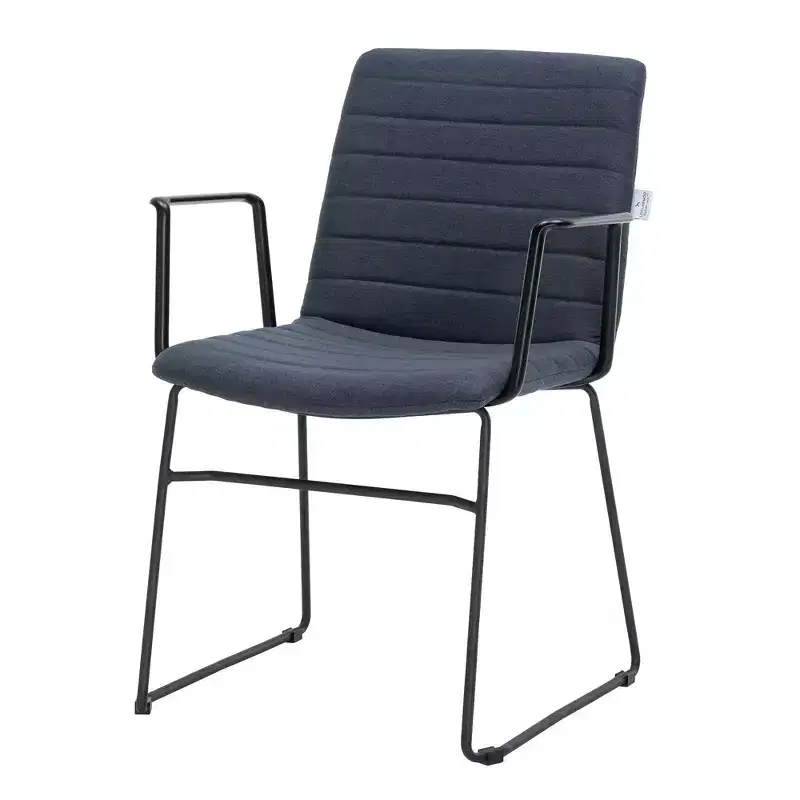 LeisureMod Ergonomic Office Chair Upholstered in Leather/Polyester with Powder-Coated Stainless Steel Frame Padded Seat and Back Zylar Collection