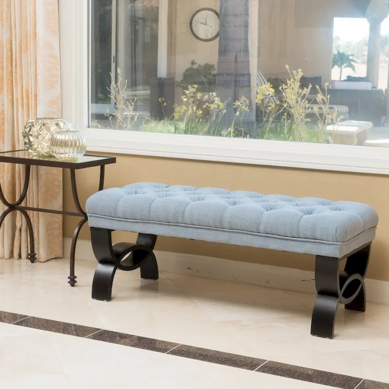 Scarlette Tufted Fabric Ottoman Bench by Christopher Knight Home - 41.00 L x 17.25 W x 16.75 H