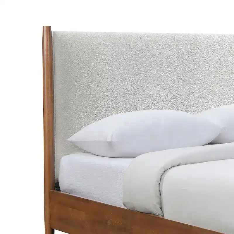 Furniture of America Beau Midcentury 3-Piece Walnut Wood Bedroom Set