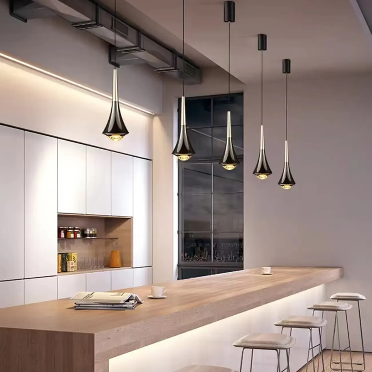 Bedside Metal Pendant Light with Third Gear Dimming