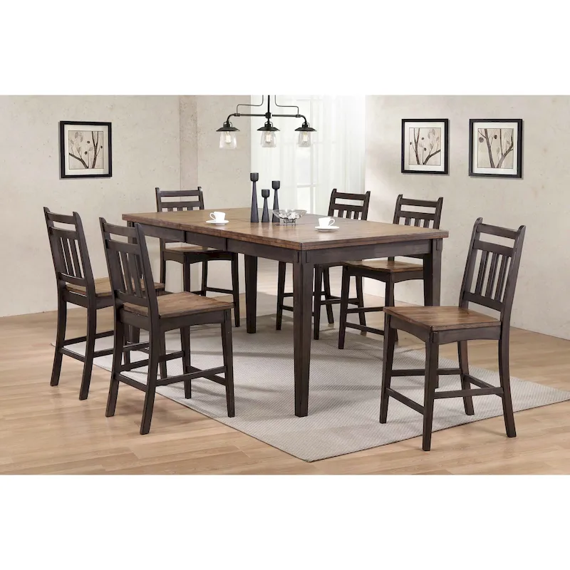 7 Piece Counter-height Solid Wood Dining Set