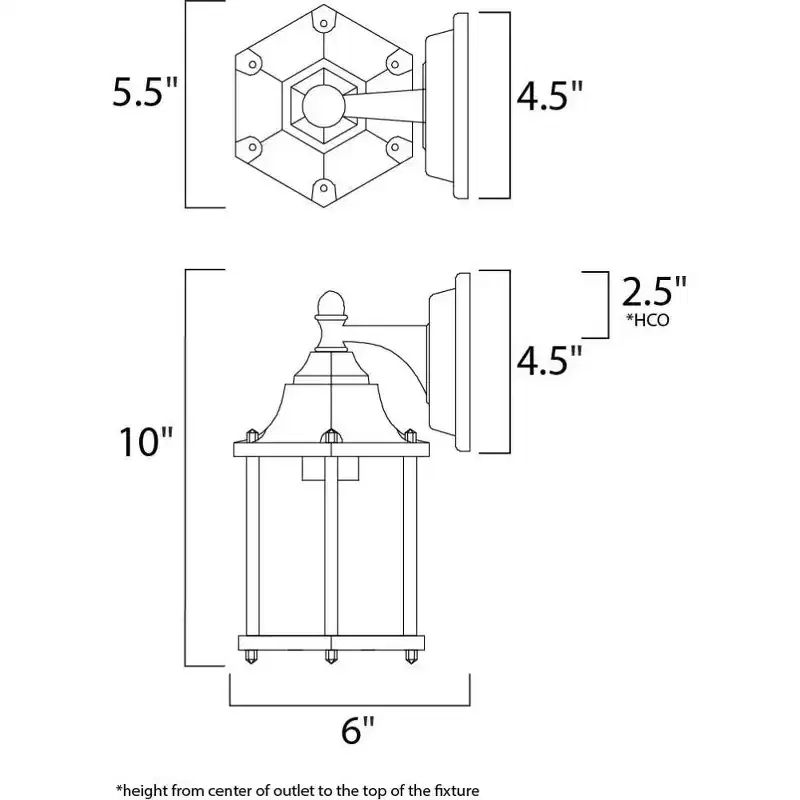 Maxim Lighting Cast 1 - Light Wall Light in Black