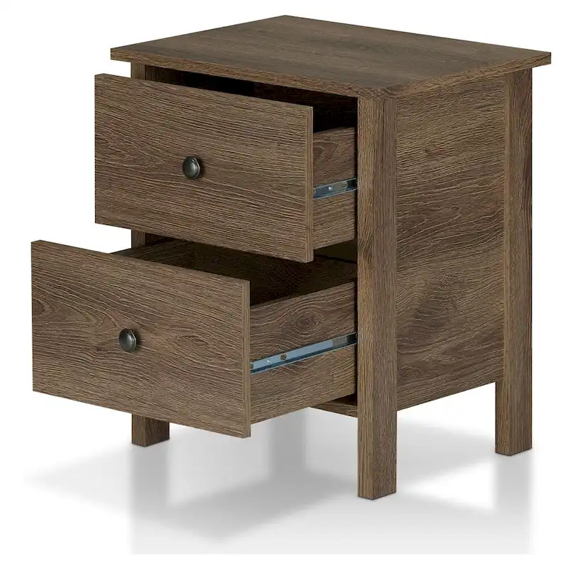 Mulgrew Rustic Distressed Walnut Engineered Wood 3-Drawer Nightstand by Carbon Loft